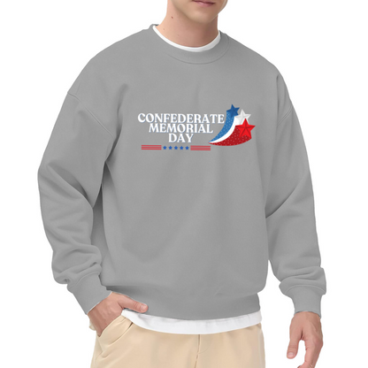 Confederate Memorial Day Patriotic Holiday Theme Crewneck Sweatshirt