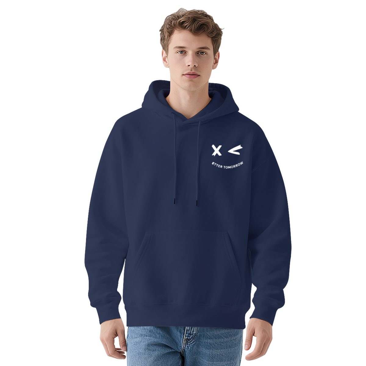 Better Tomorrow Symbol Graphic Wine?Red Hoodie