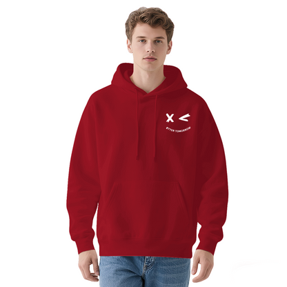 Better Tomorrow Symbol Graphic Wine?Red Hoodie