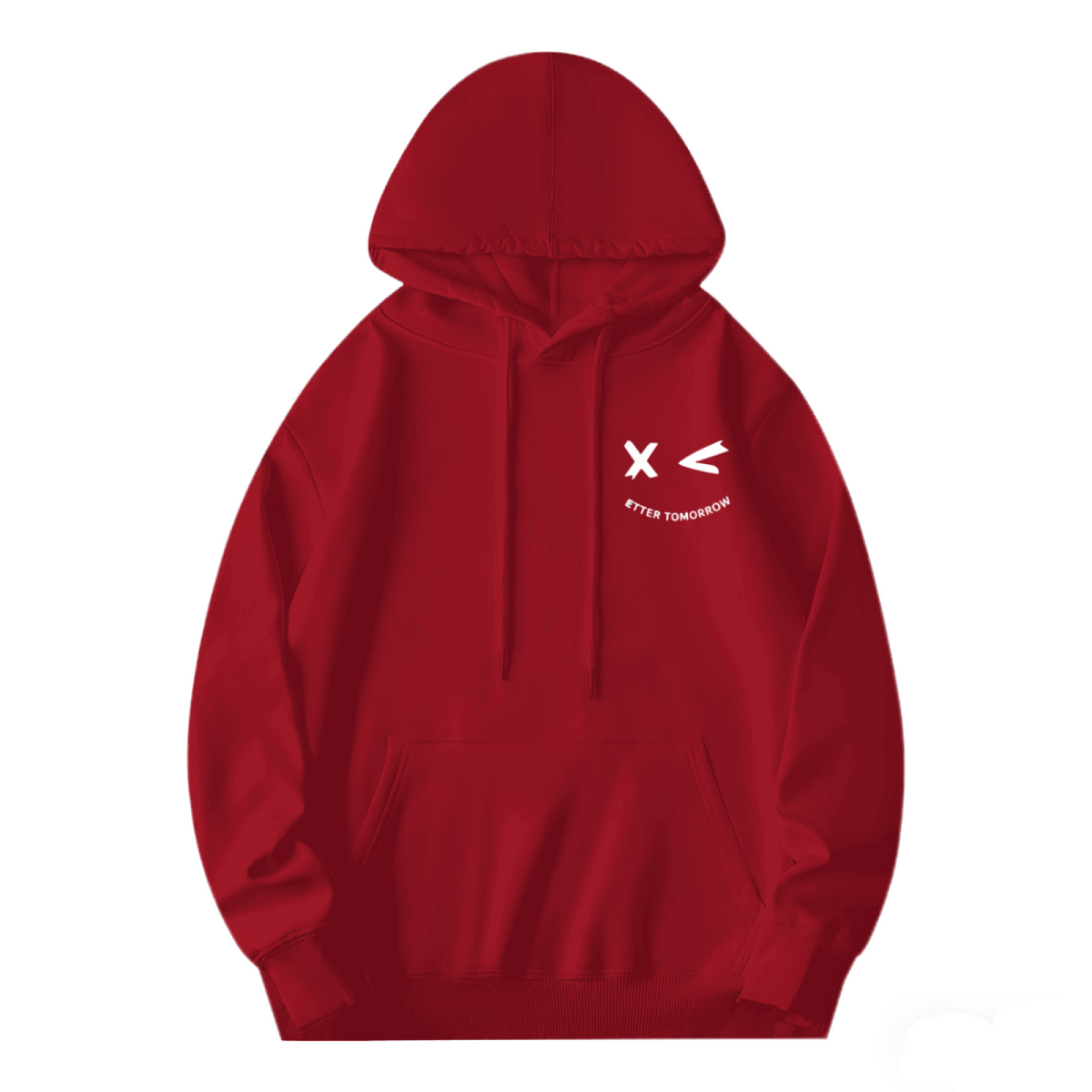 Better Tomorrow Symbol Graphic Wine?Red Hoodie