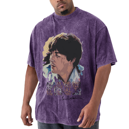 Paul McCartney The Love You Take Is Equal To The Love You Make Retro Portrait T-Shirt