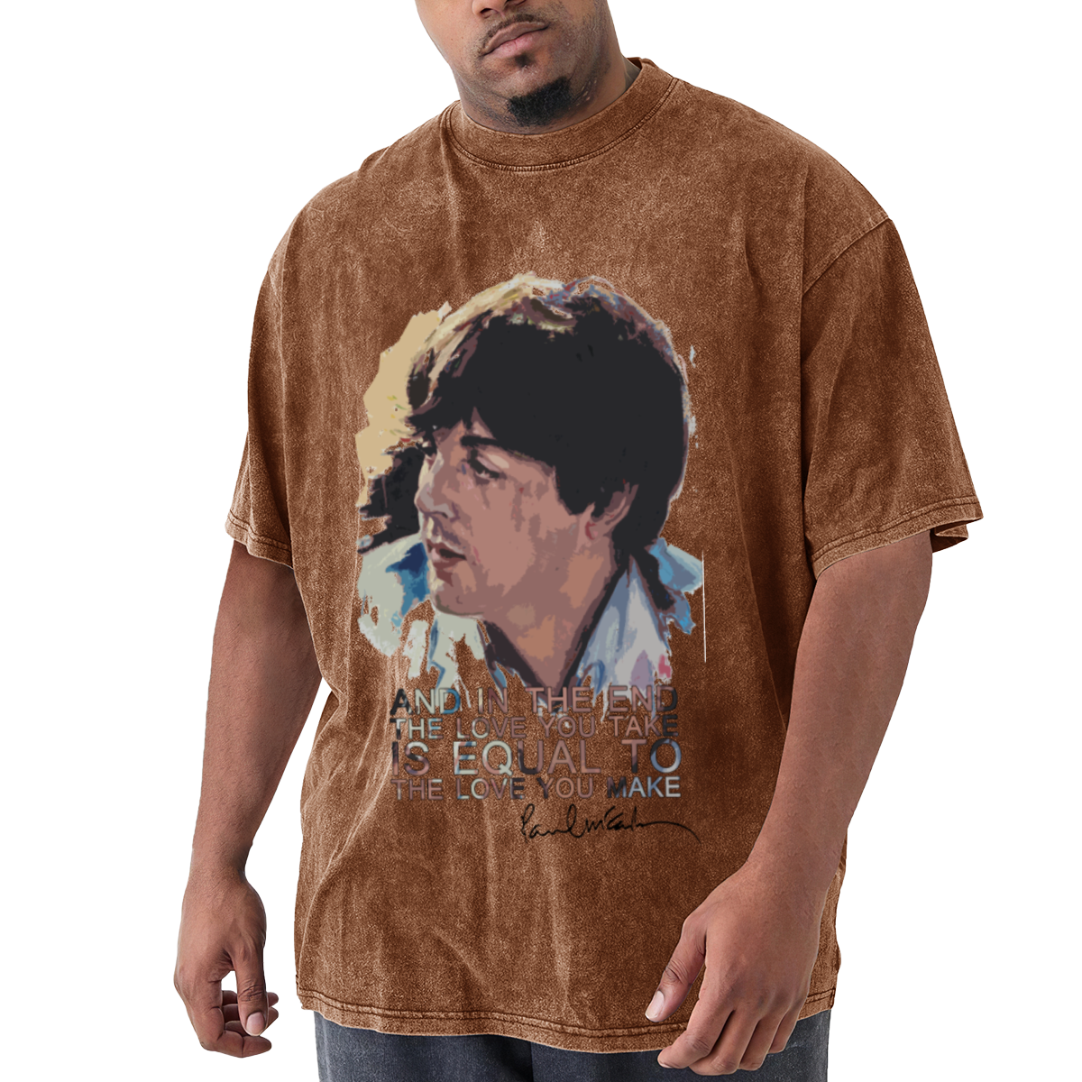 Paul McCartney The Love You Take Is Equal To The Love You Make Retro Portrait T-Shirt