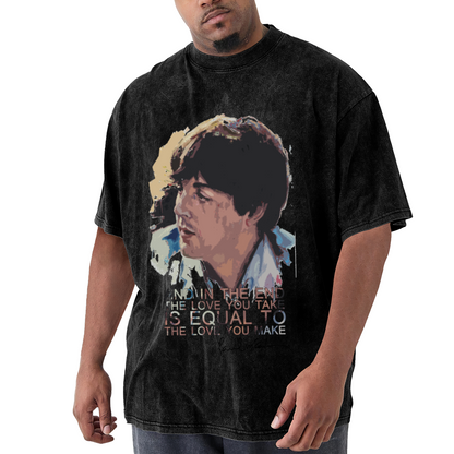 Paul McCartney The Love You Take Is Equal To The Love You Make Retro Portrait T-Shirt