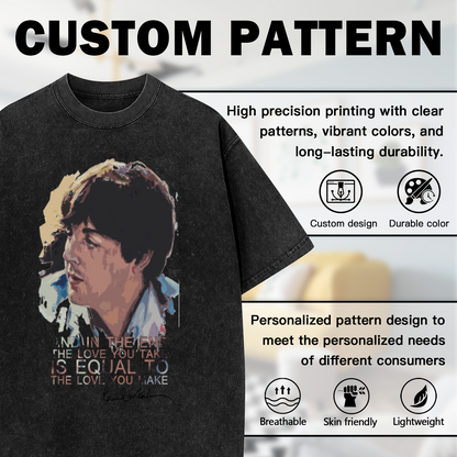 Paul McCartney The Love You Take Is Equal To The Love You Make Retro Portrait T-Shirt