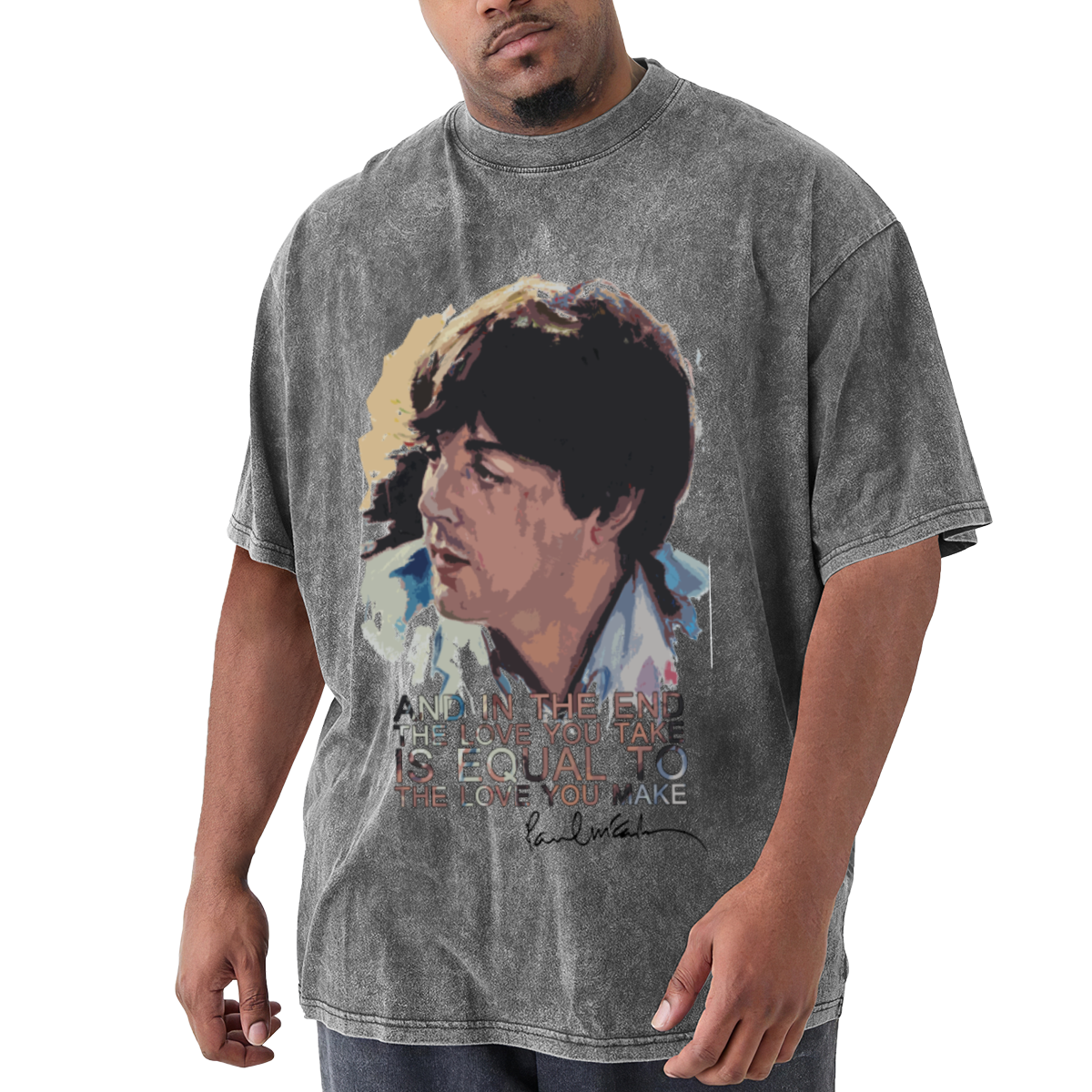 Paul McCartney The Love You Take Is Equal To The Love You Make Retro Portrait T-Shirt