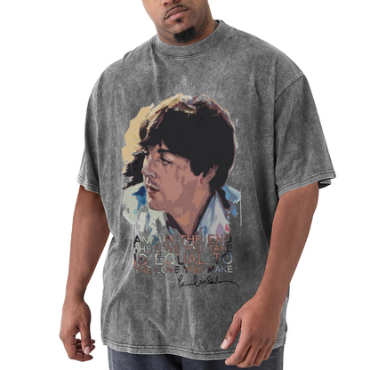 Paul McCartney The Love You Take Is Equal To The Love You Make Retro Portrait T-Shirt