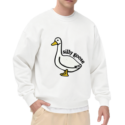 Silly Goose Cute Cartoon Graphic Casual Crewneck