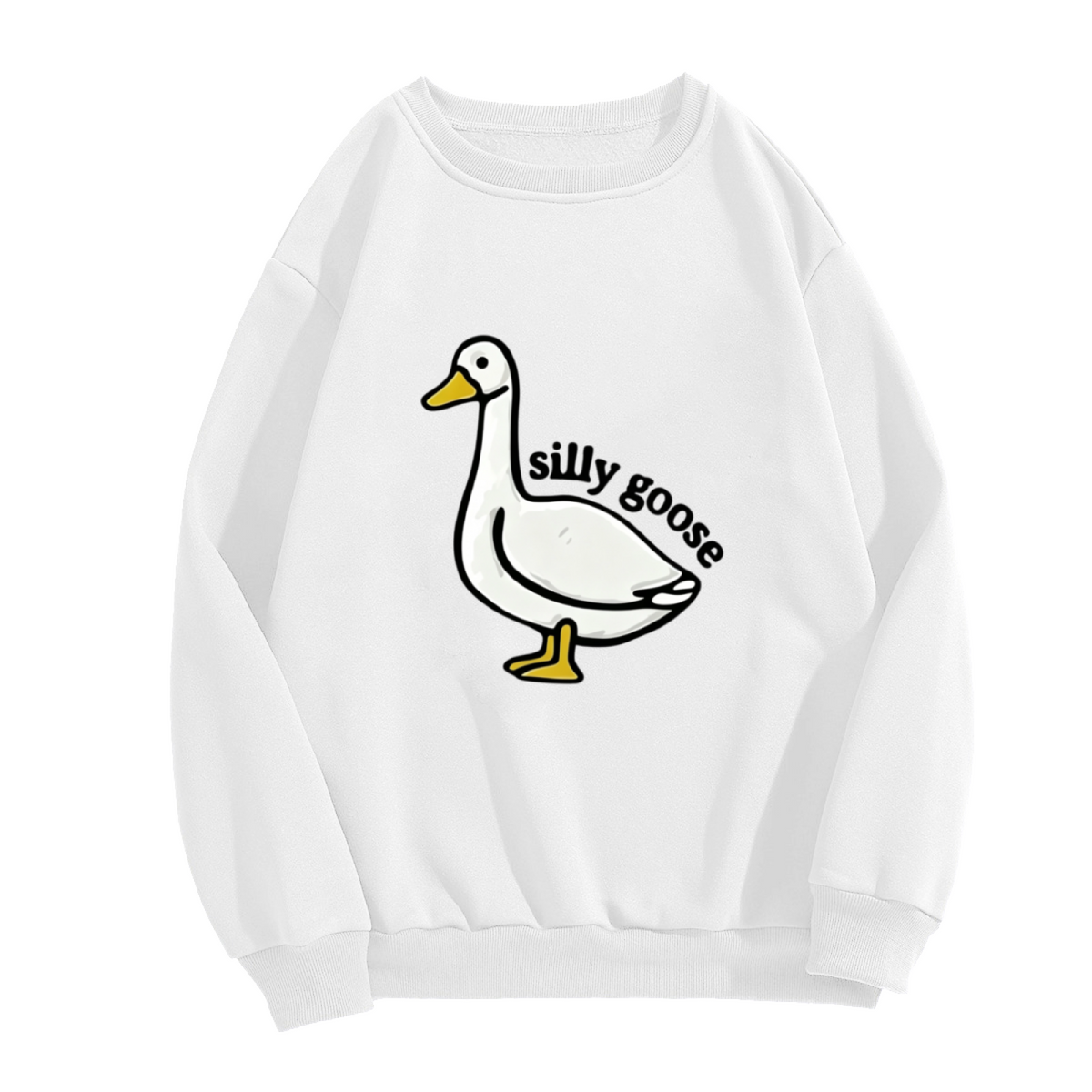 Silly Goose Cute Cartoon Graphic Casual Crewneck