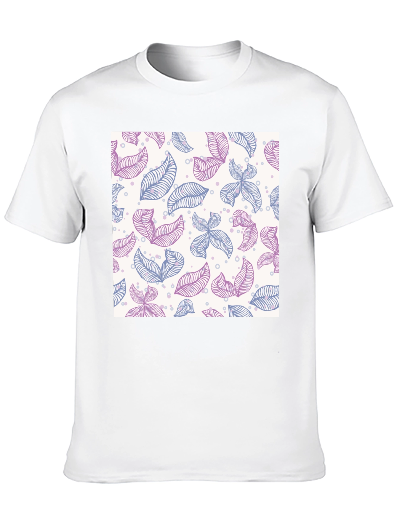 Leaf Pattern T-Shirt - Stylish Casual Wear