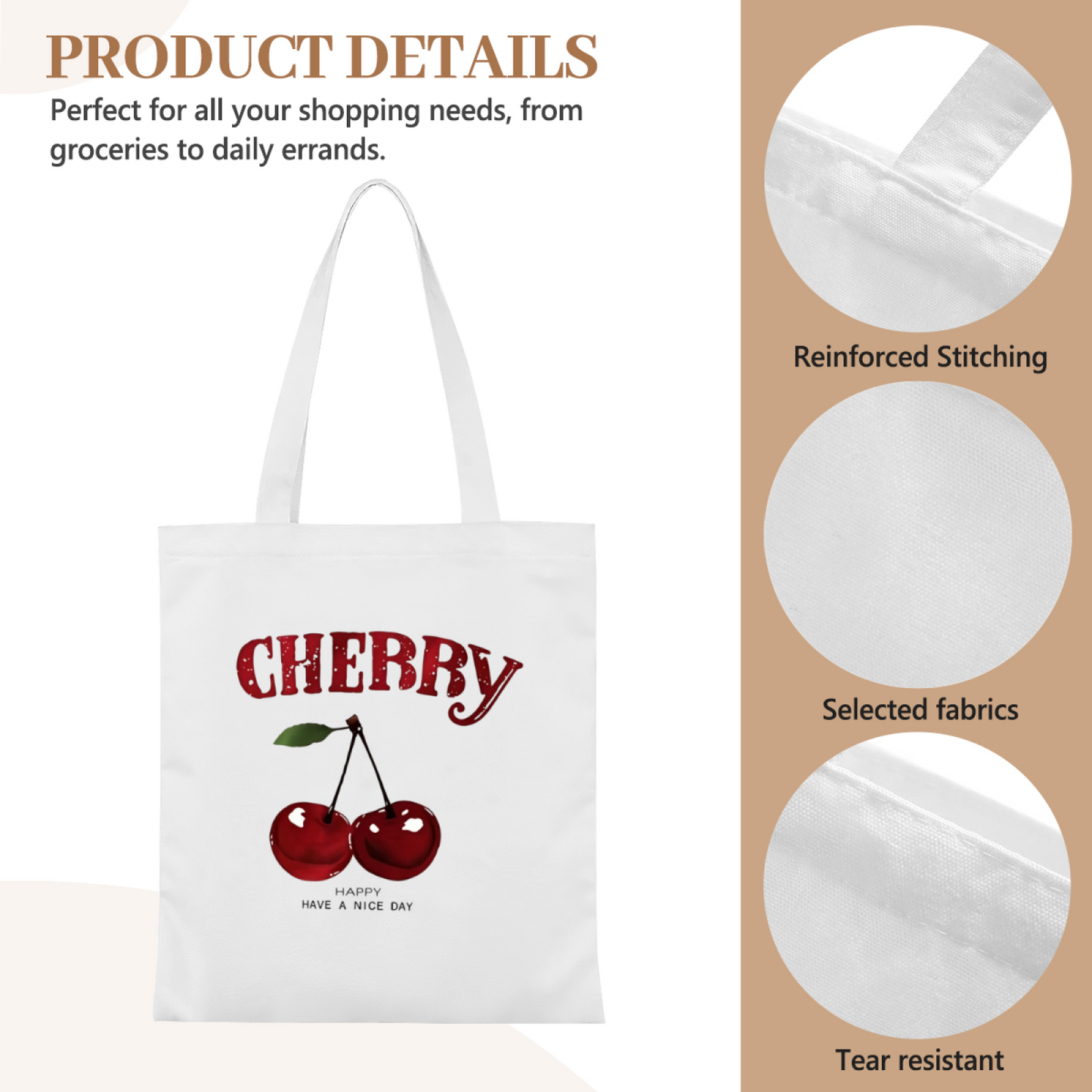 Medical Hexagon Icon Canvas Tote | Doctor Nurse Healthcare Worker Gift Shoulder Bag