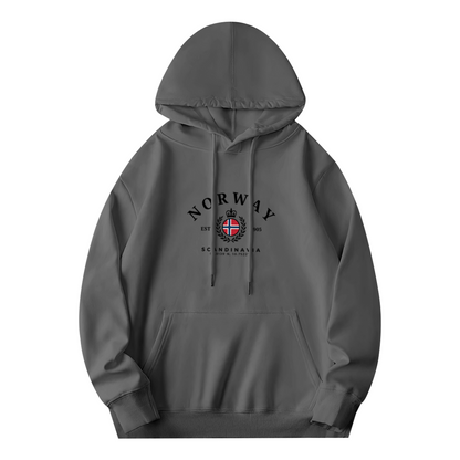 Norway Scandinavia Vintage Logo Dark Gray Hoodie