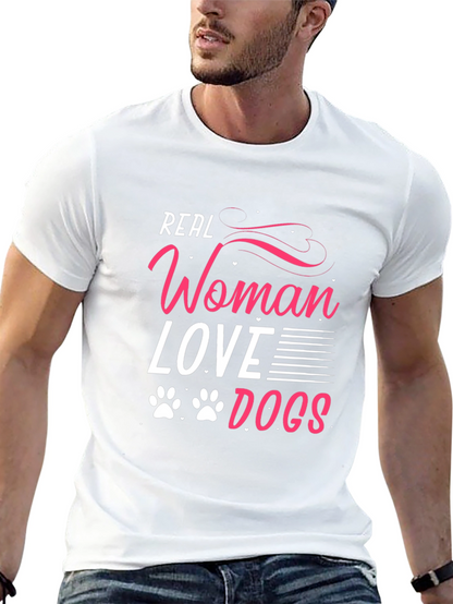 Real Women Love Dogs Graphic Tee - Black