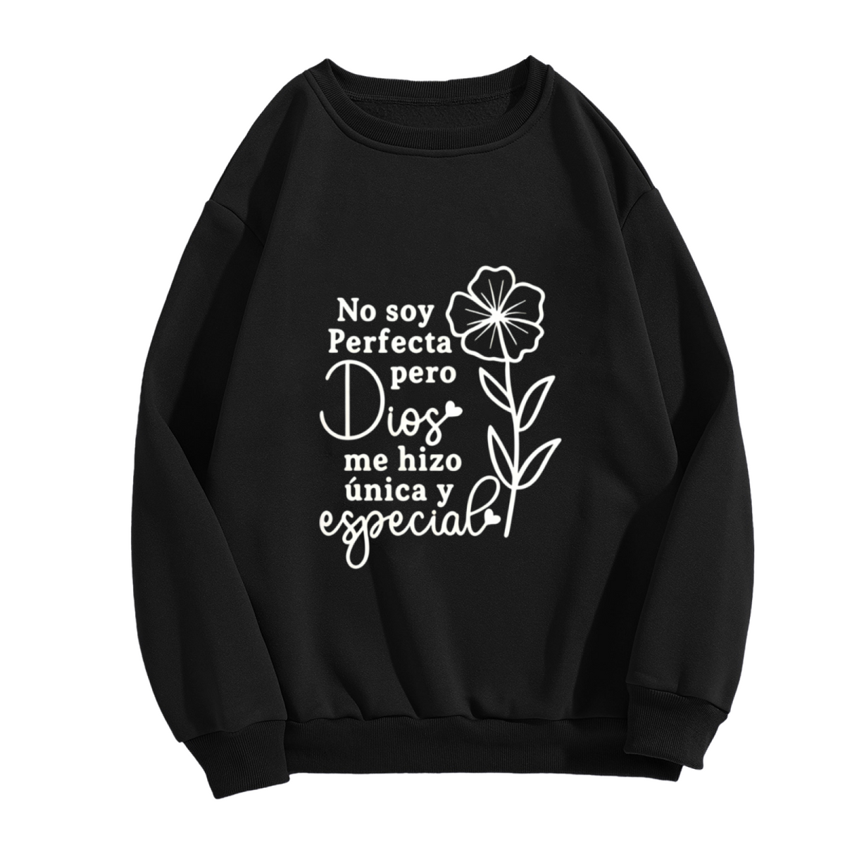 Spanish Inspirational Quote Faith Graphic Crewneck Sweatshirt