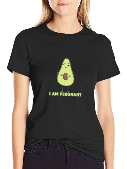 Funny Avocado Pregnancy T-Shirt - I AM PERGNANT Tee