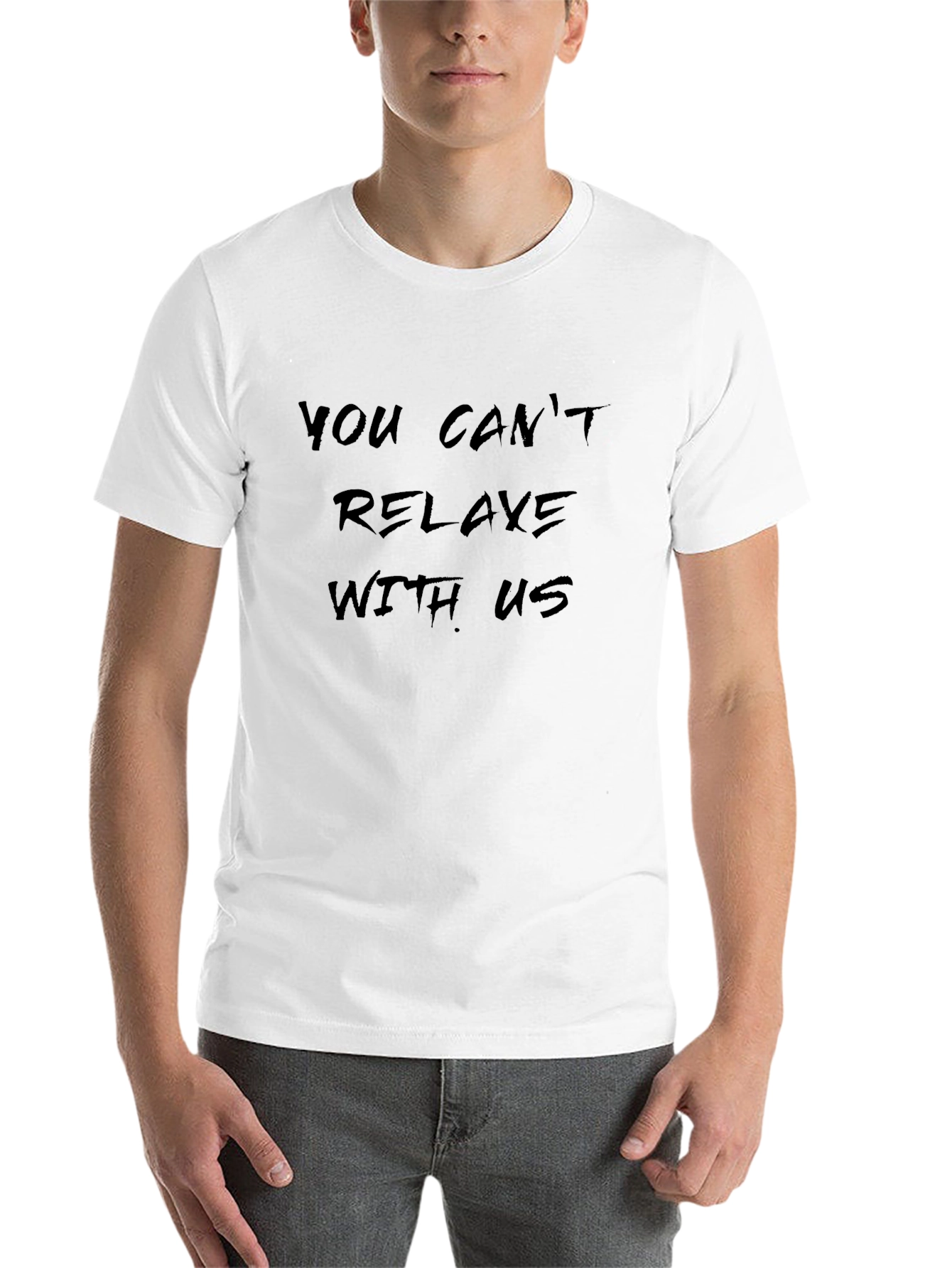 Edgy You Cant Relaxe Black T-Shirt