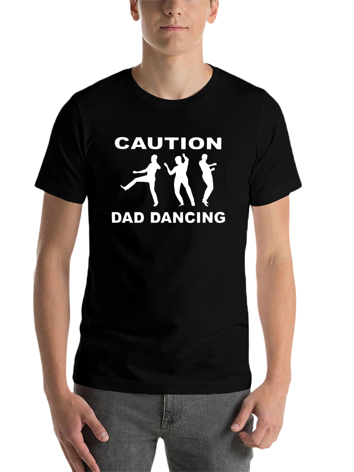 Caution Dad Dancing T-Shirt - Funny Novelty Tee