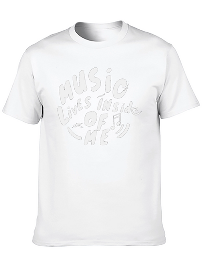 Music Inside Me Graphic Tee - Black Cotton T-Shirt