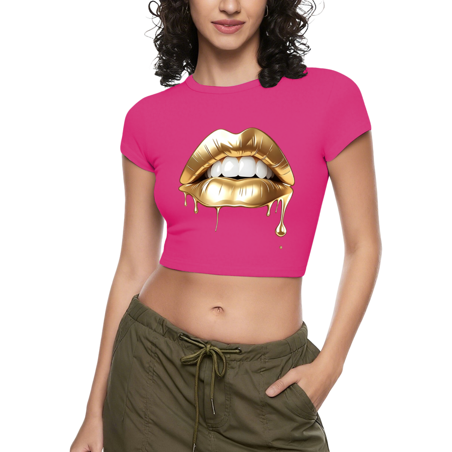 Sassy Ew, People Funny Statement Red Crop Tee