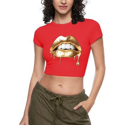 Sassy Ew, People Funny Statement Red Crop Tee