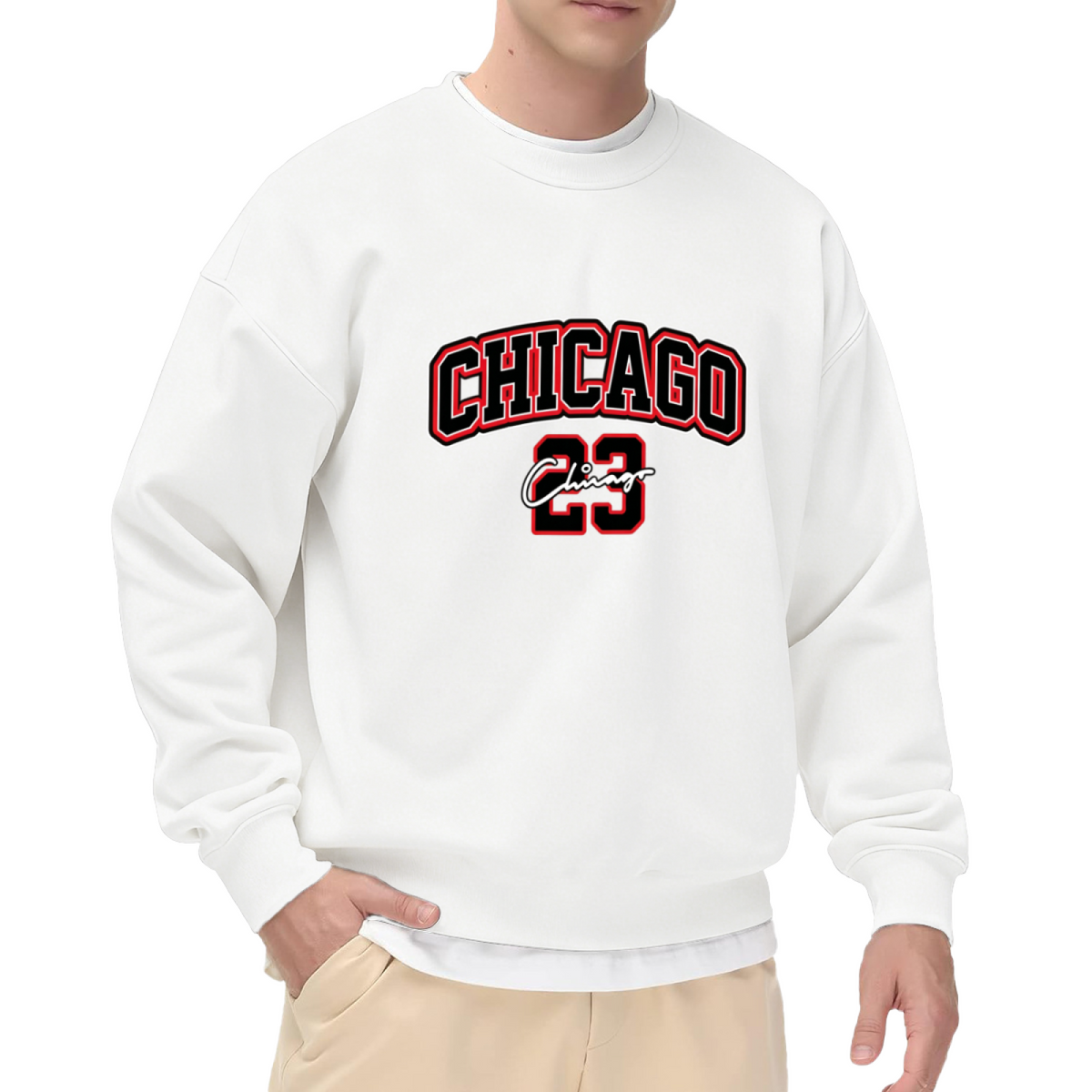 Chicago 23 Basketball Retro Varsity Crewneck Sweatshirt