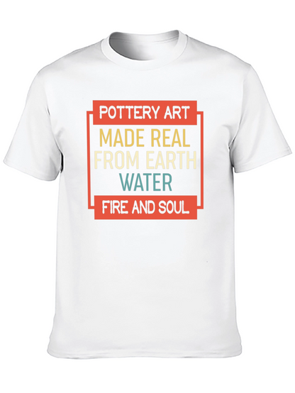 Pottery Art T-Shirt - Earth Water Fire & Soul