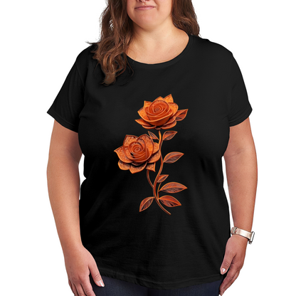 Frosty Blue Crystal Rose Cool Aesthetic T-Shirt
