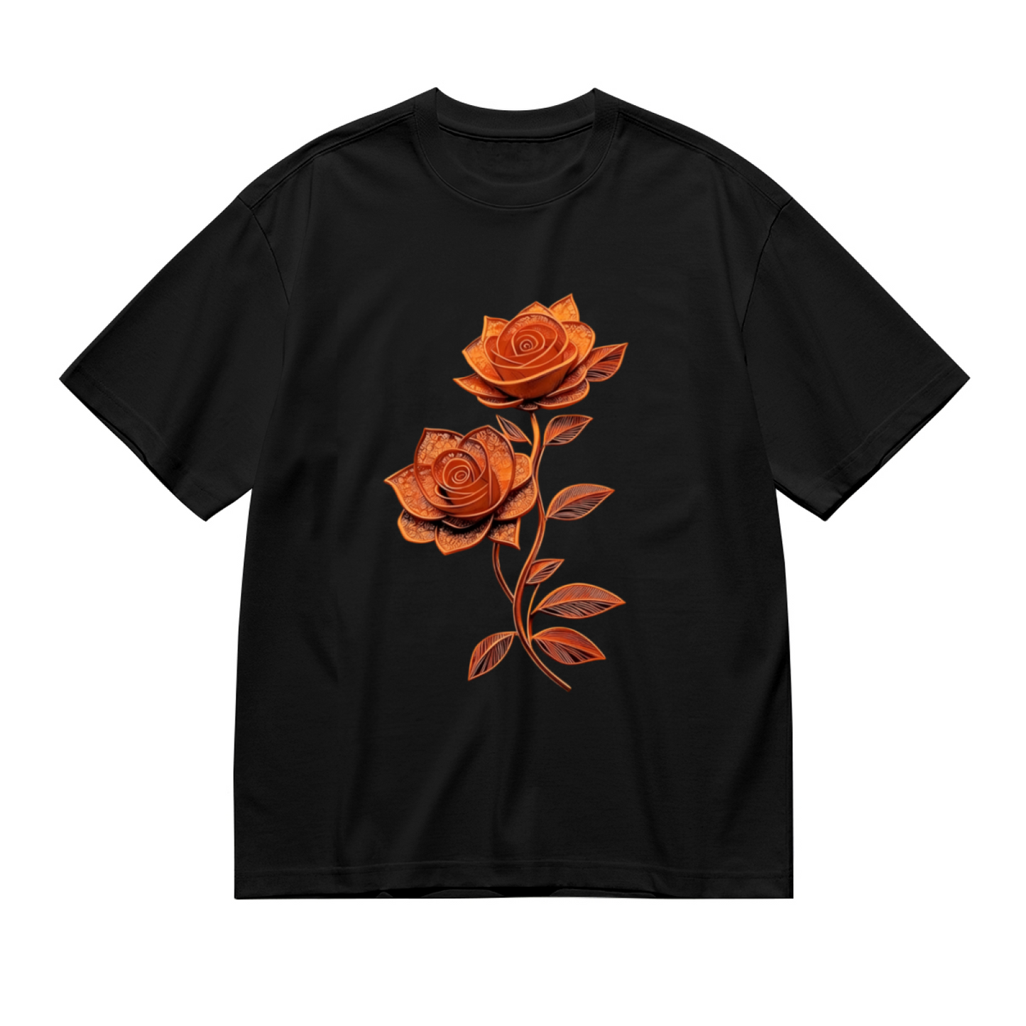 Frosty Blue Crystal Rose Cool Aesthetic T-Shirt