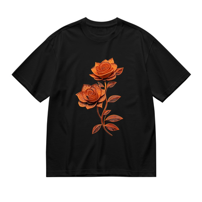Frosty Blue Crystal Rose Cool Aesthetic T-Shirt