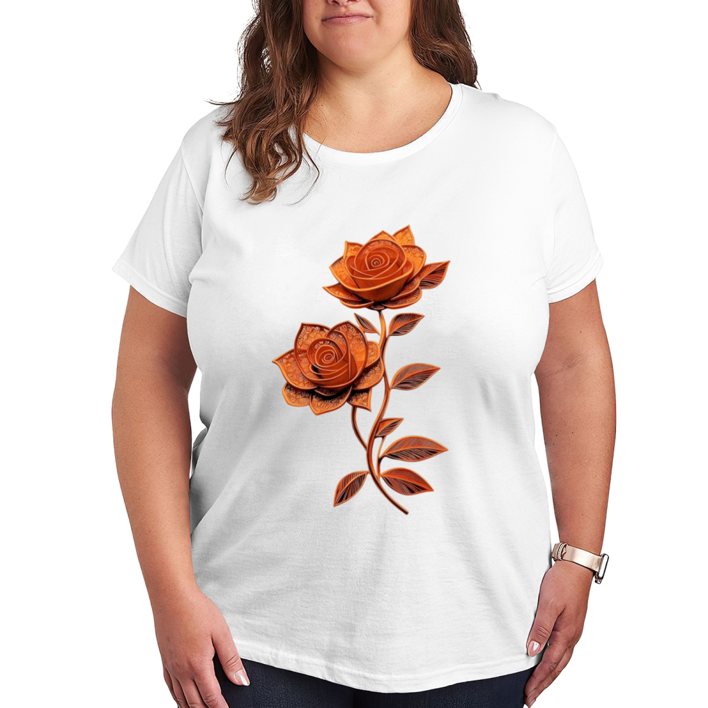 Frosty Blue Crystal Rose Cool Aesthetic T-Shirt