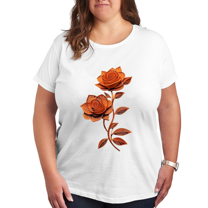 Frosty Blue Crystal Rose Cool Aesthetic T-Shirt