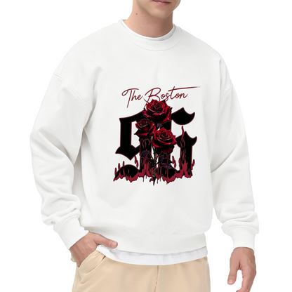 The Boston Blood Drip Red Rose Graphic Sweatshirt