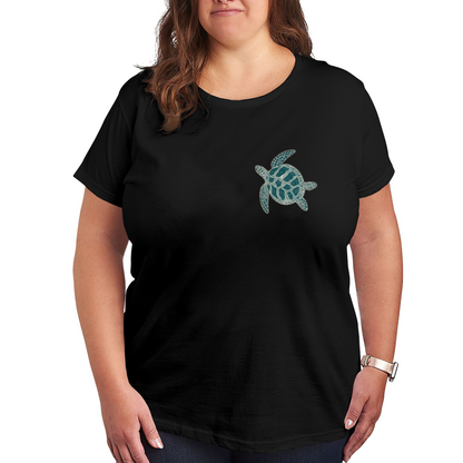 Emerald Green Rose & Glowing Butterfly Art Tee