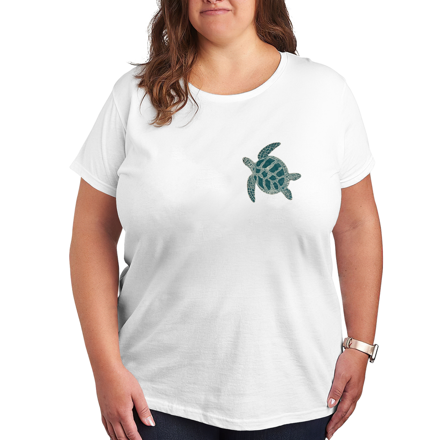 Emerald Green Rose & Glowing Butterfly Art Tee