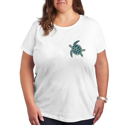 Emerald Green Rose & Glowing Butterfly Art Tee