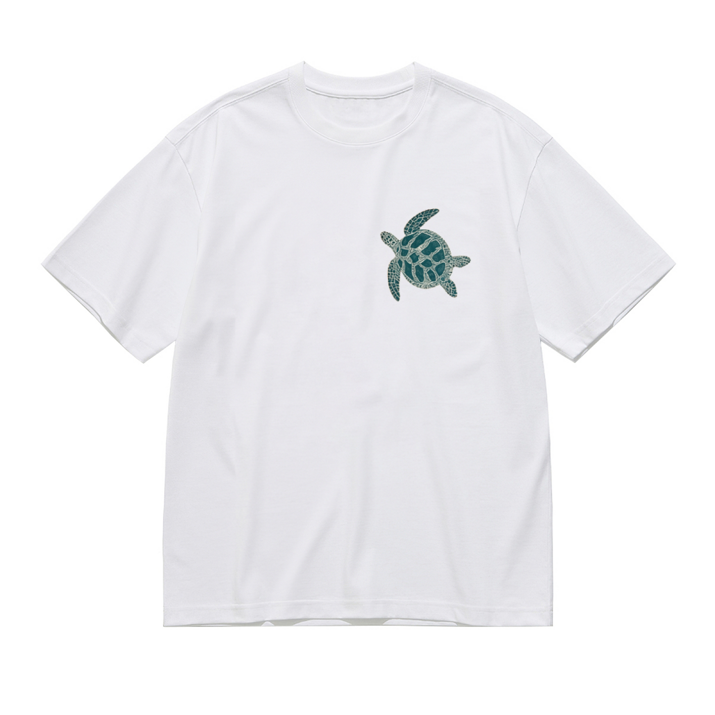 Emerald Green Rose & Glowing Butterfly Art Tee