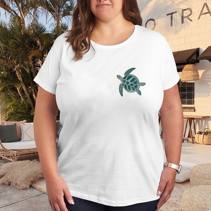 Emerald Green Rose & Glowing Butterfly Art Tee