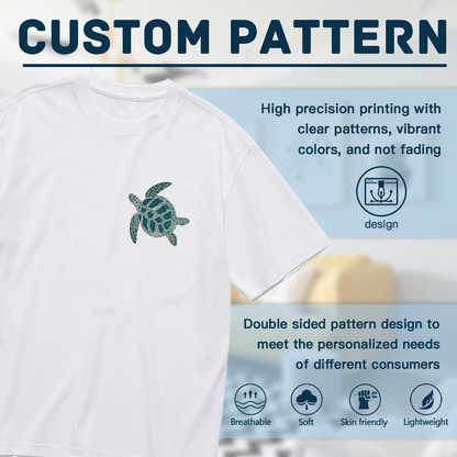 Emerald Green Rose & Glowing Butterfly Art Tee