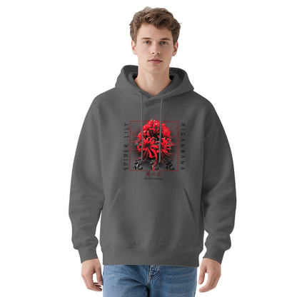 Mysterious Red Spider Lily Art White Hoodie