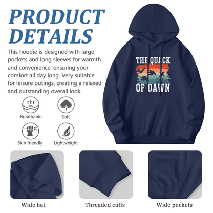Vintage The Quack Of Dawn Duck Hunting Hoodie, Mens Comfort Outdoor Sweatshirt