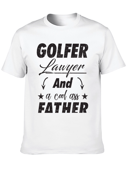 Golfer Lawyer Father Black T-Shirt