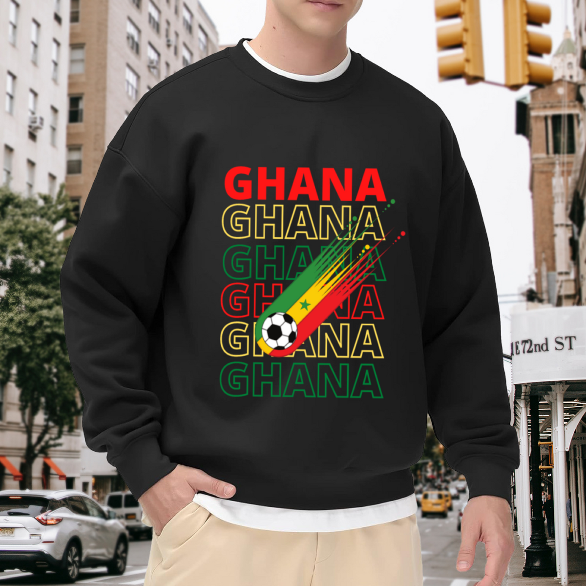 Ghana Black Stars National Football Pride Crewneck Sweatshirt