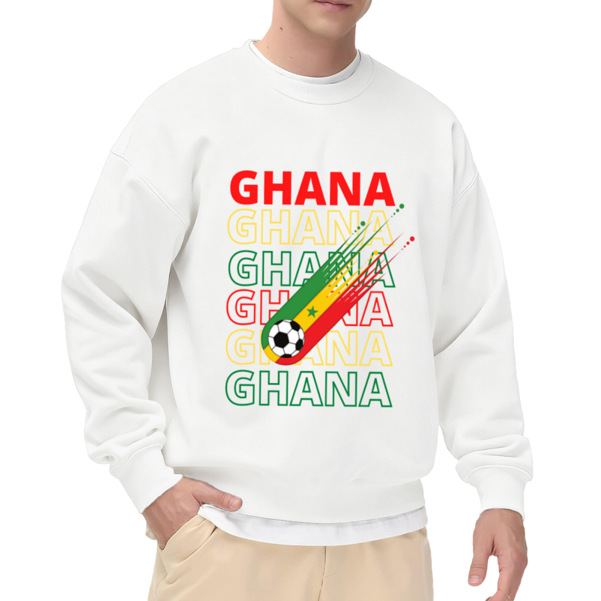 Ghana Black Stars National Football Pride Crewneck Sweatshirt