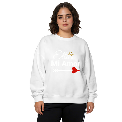 Ella Es Mi Amor Spanish Love Arrow?Heart Graphic Crewneck Sweatshirt