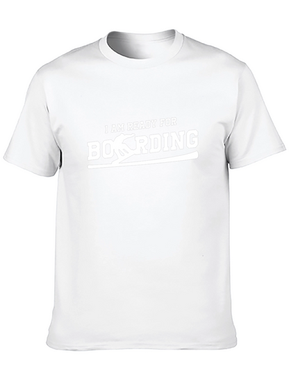 Ready to Boarding Black Graphic Tee