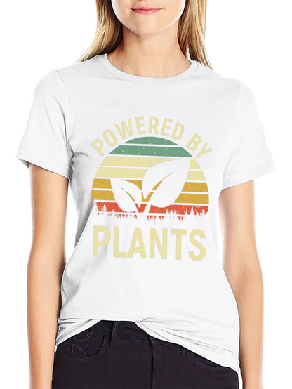 Powered by Plants Graphic Tee - Vegan Lifestyle Shirt
