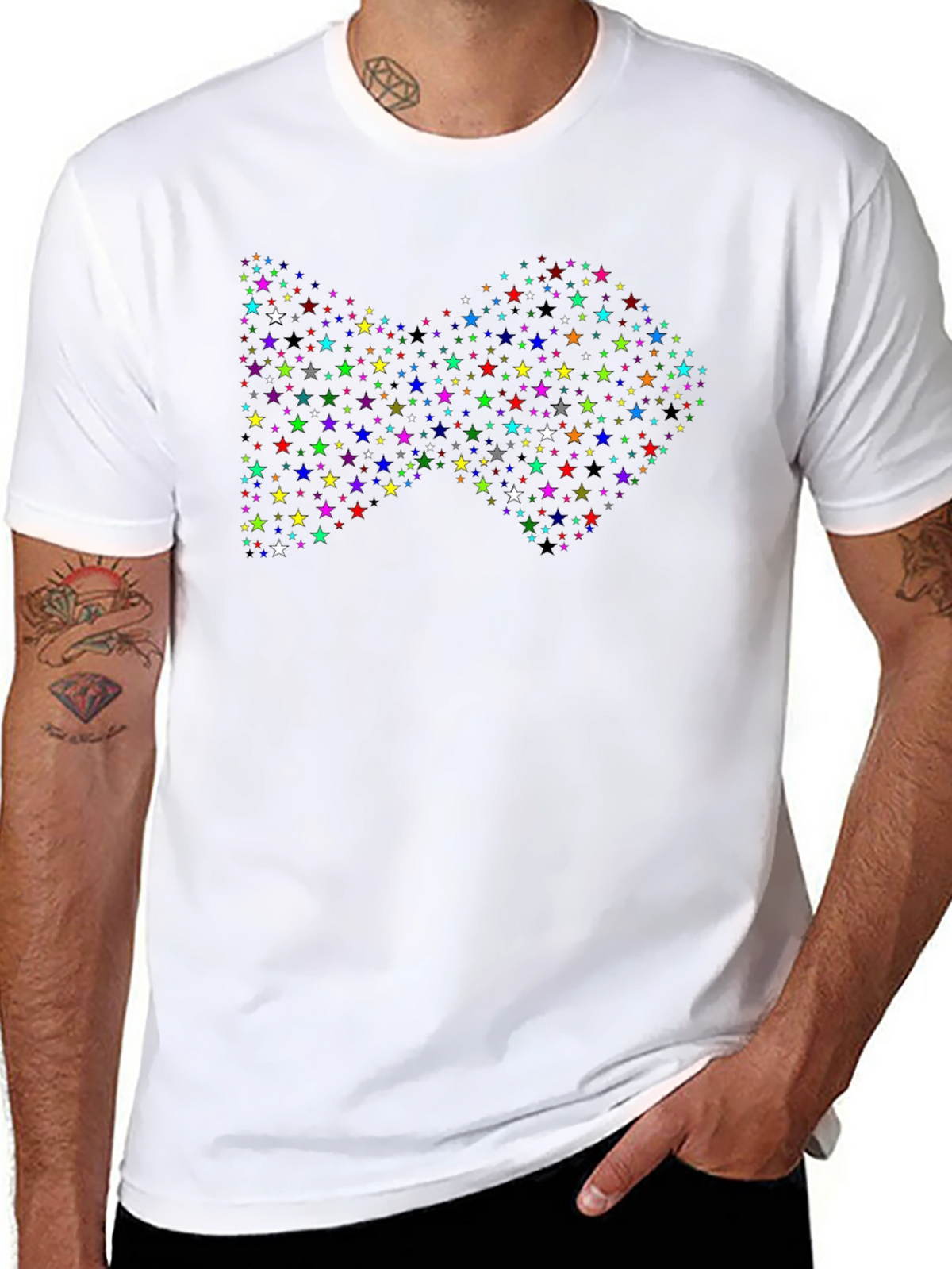 Starry Fish Graphic Black T-Shirt