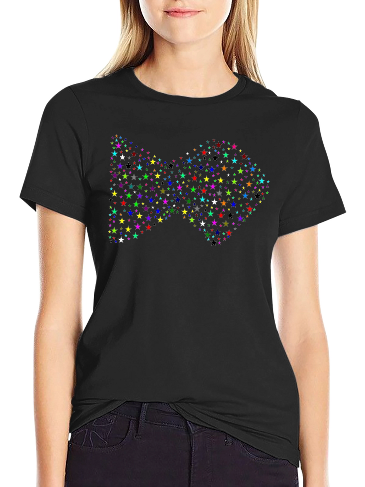 Starry Fish Graphic Black T-Shirt