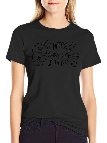 Coffee & Christmas Music Graphic Tee
