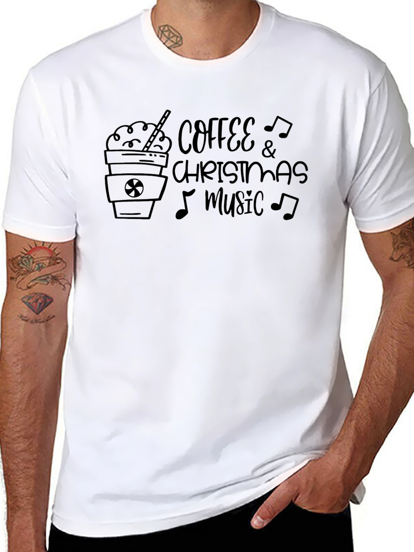 Coffee & Christmas Music Graphic Tee