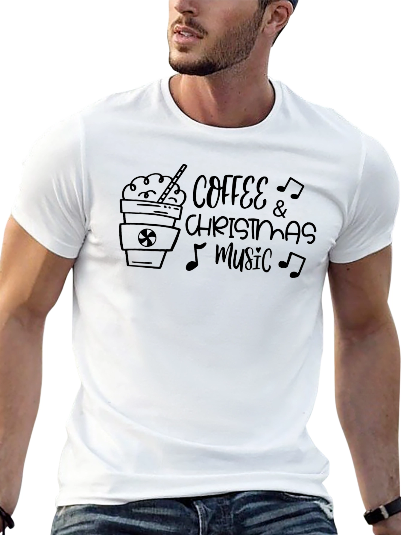 Coffee & Christmas Music Graphic Tee